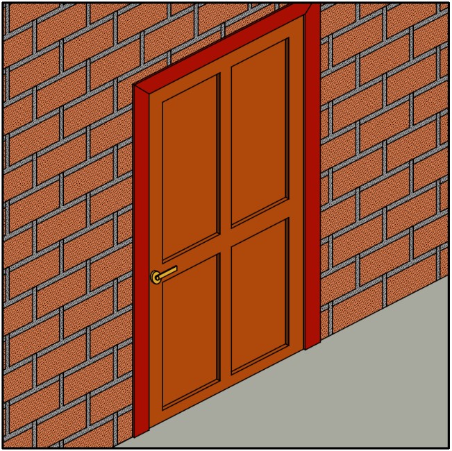 Обрамление дверного проёма при помощи накладных
                        деревянных или металлических наличников