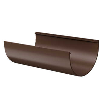 Жёлоб водосточный 3 м Комфорт Тёмно-коричневый, (RAL 8019)